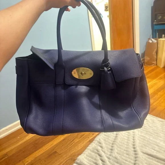 Mulberry Royal Blue Leather Satchel - Picture 5 of 5